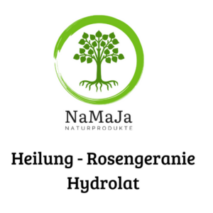 Raumduft - Hydrolat: Heilung - Rosengeranie - Logo